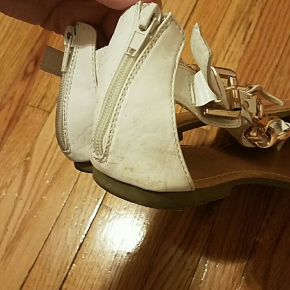 White/Gold Sandals - Picture 2 of 6